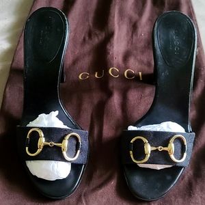 Gucci horsebit gomma heels